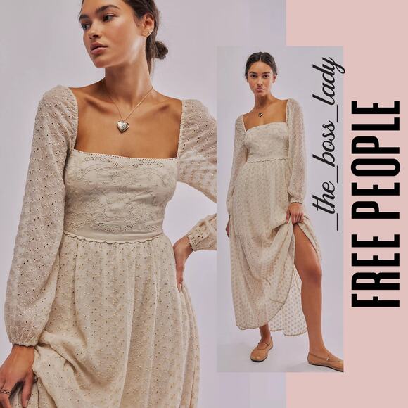 Free People Cream Maxi Dress - Picture 2 of 10
